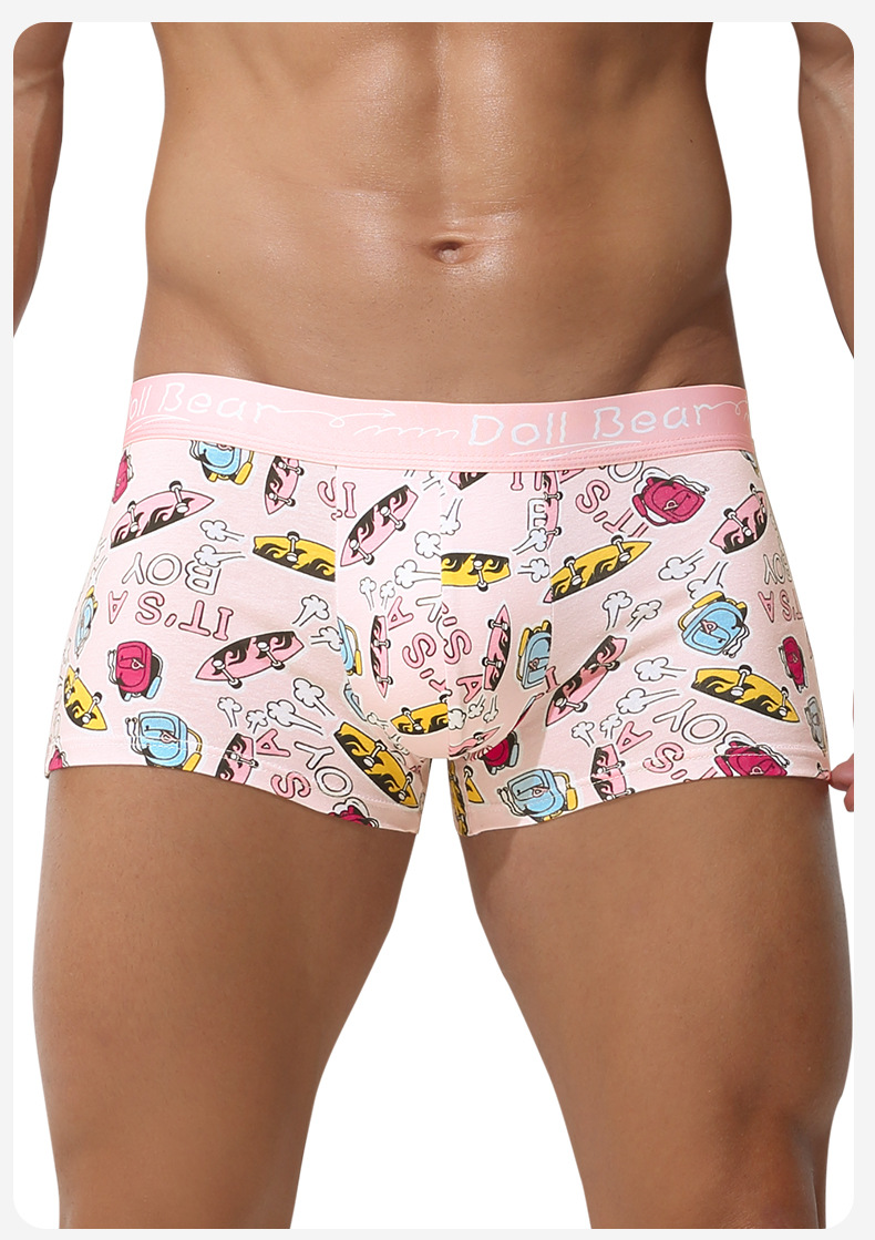Men's Cotton Underwear Antibacterial Boxer Shorts Head Large Size Youth Boxer Men's Sports Comfortable Underpants For Boys