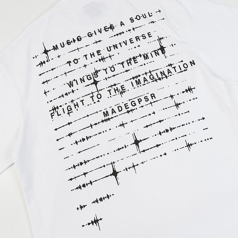 Streetwear T Shirts Letter Printed Oversize Sports Style Loose Short Sleeve Cotton O Neck Hip Hop Tee Summer