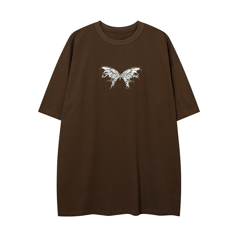 Butterfly Pattern T Shirts Fashion Streetwear Tee Oversize Crew Neck Summer Cotton High Quality Short Sleeve Casual