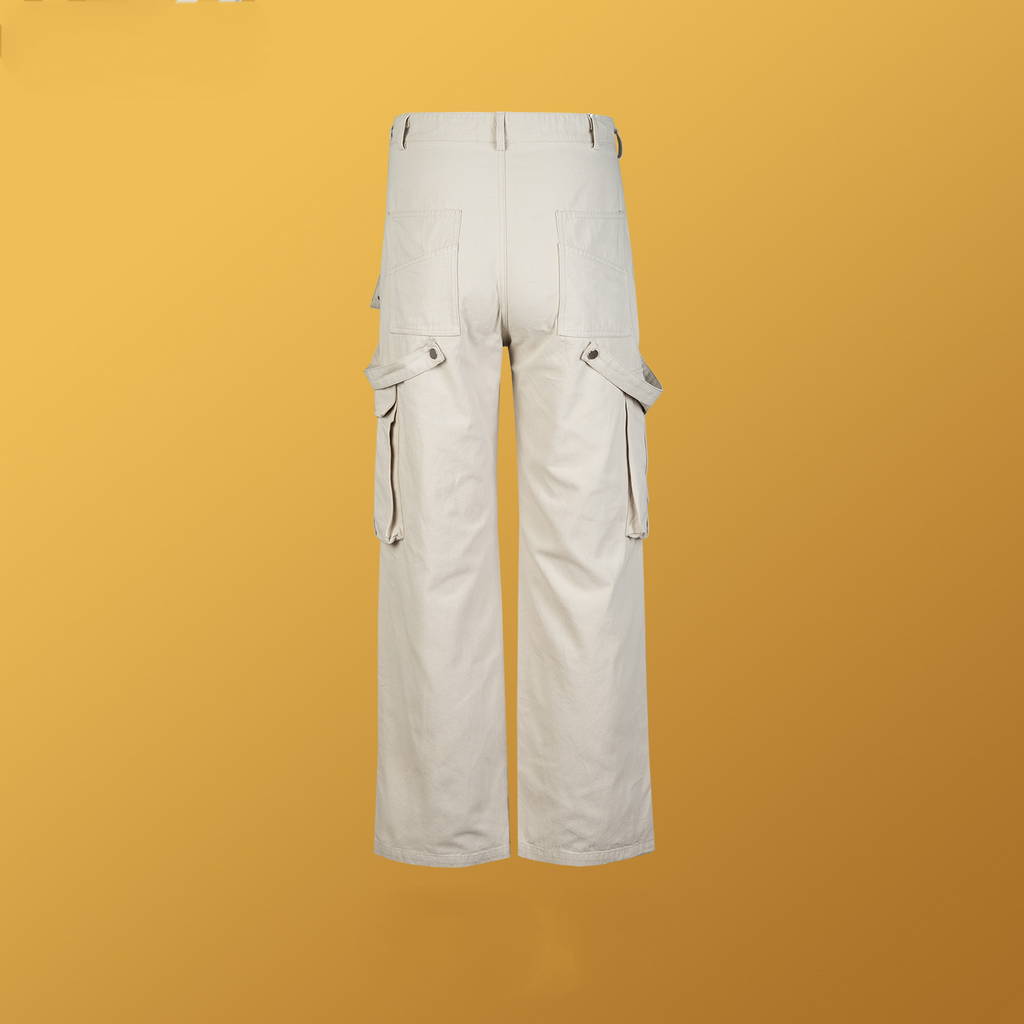 Men's Wear Women's Autumn And Winter Hip-Hop Wide-Leg Trousers Unisex Multi-Pocket Pleated Street Workwear Casual Pants