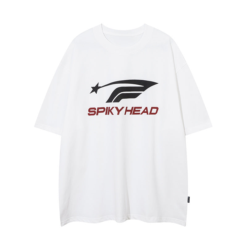 T Shirt Letter Print Streetwear Loose Fashion Summer Hip Hop Top Short Sleeve Simple Design Sports Style