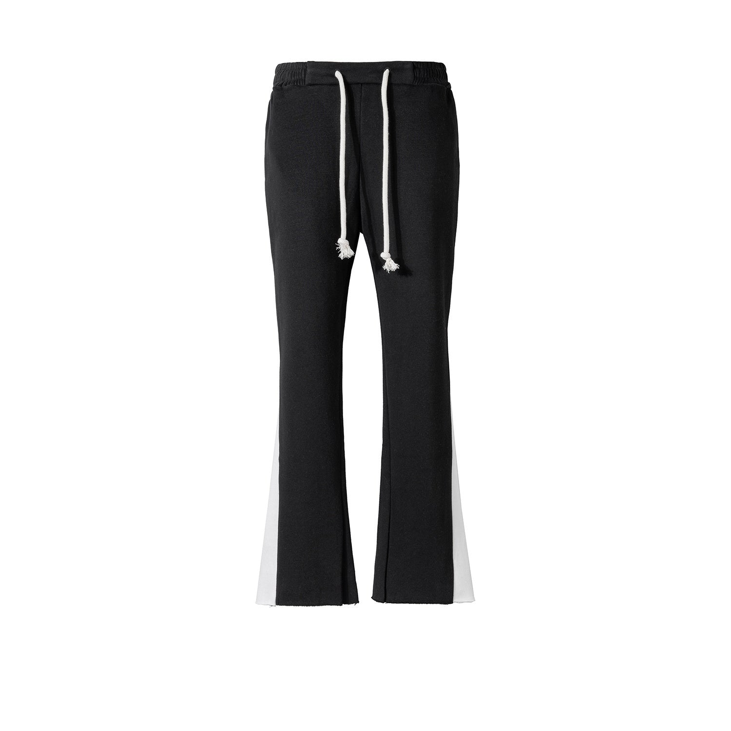Men's Clothing Women's Spring And Summer Sports Style Contrast Black And White Wide-leg Pants Men's And Women's Drawstring Casual Trousers